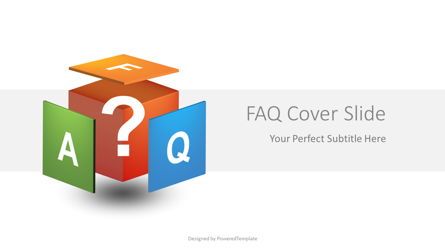 FAQ Presentation Cover Slides, 08733, Presentation Templates — PoweredTemplate.com