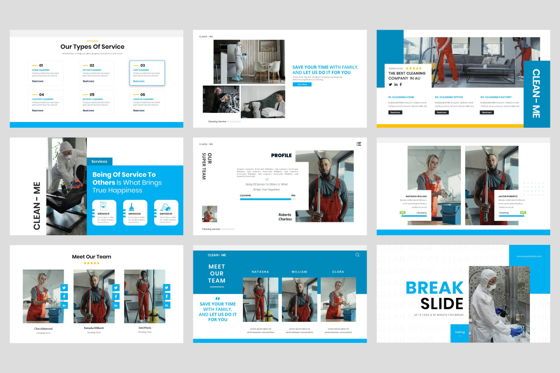 Cleaning Service Power Point Template, Slide 3, 08740, Modelli di lavoro — PoweredTemplate.com