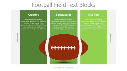 Football Field Text Boxes, 08741, Text Boxes — PoweredTemplate.com