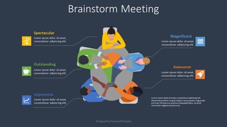Brainstorming Meeting, 幻灯片 2, 08742, 演示模板 — PoweredTemplate.com