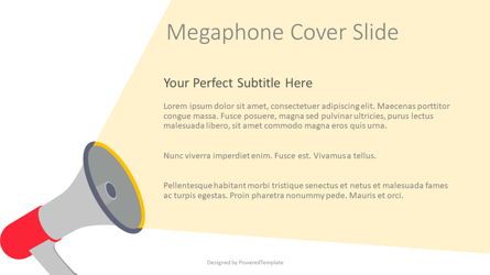 Megaphone Cover Slide, Gratis Tema de Google Slides, 08745, Plantillas de presentación — PoweredTemplate.com
