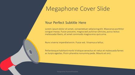 Megaphone Cover Slide, Dia 2, 08745, Presentatie Templates — PoweredTemplate.com
