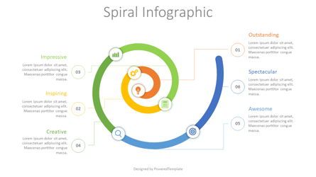 Spiral Timeline Infographic, Grátis Tema do Google Slides, 08748, Infográficos — PoweredTemplate.com