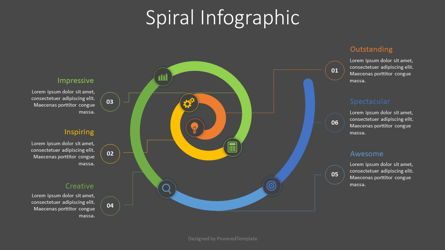 Spiral Timeline Infographic, Deslizar 2, 08748, Infográficos — PoweredTemplate.com