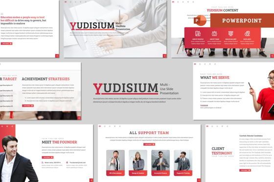 Yudisium - Powerpoint Template, 파워 포인트 템플릿, 08758, 프레젠테이션 템플릿 — PoweredTemplate.com