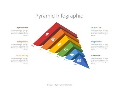 Sliced Pyramid Infographic, 無料 PowerPointテンプレート, 08760, インフォグラフィック — PoweredTemplate.com