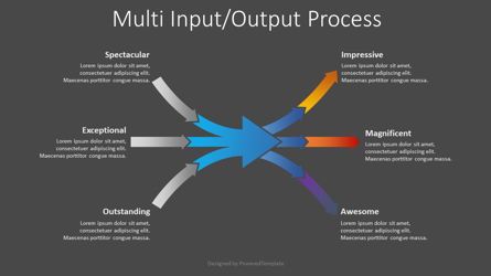 Multi Input Output Process, Slide 2, 08762, Process Diagrams — PoweredTemplate.com