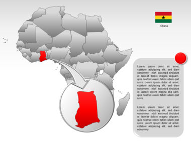 Africa PowerPoint Map, スライド 20, 00001, プレゼンテーションテンプレート — PoweredTemplate.com