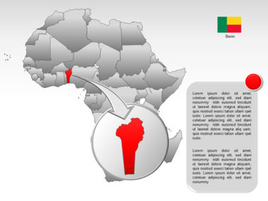 Africa PowerPoint Map, スライド 22, 00001, プレゼンテーションテンプレート — PoweredTemplate.com