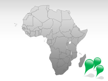 Mapa do PowerPoint - áfrica, Deslizar 4, 00001, Modelos de Apresentação — PoweredTemplate.com