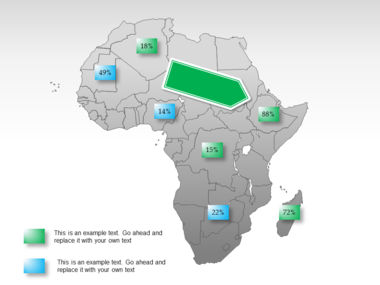 Africa PowerPoint Map, スライド 58, 00001, プレゼンテーションテンプレート — PoweredTemplate.com