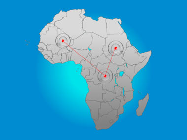 Afrika PowerPoint Kaart, Dia 6, 00001, Presentatie Templates — PoweredTemplate.com