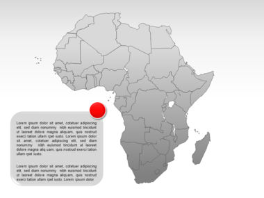 Mapa do PowerPoint - áfrica, Deslizar 8, 00001, Modelos de Apresentação — PoweredTemplate.com