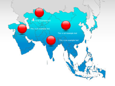 Asia PowerPoint Map, Slide 10, 00002, Templat Presentasi — PoweredTemplate.com