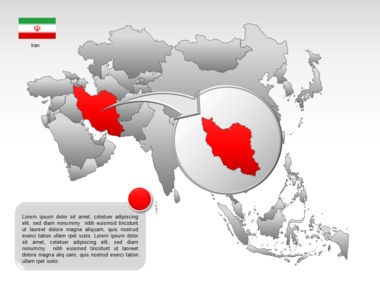 Mapa do PowerPoint - ásia, Deslizar 15, 00002, Modelos de Apresentação — PoweredTemplate.com