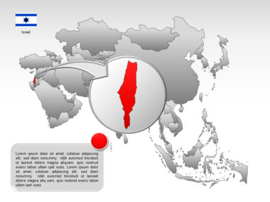Mapa do PowerPoint - ásia, Deslizar 20, 00002, Modelos de Apresentação — PoweredTemplate.com