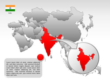 Asia PowerPoint Map, スライド 33, 00002, プレゼンテーションテンプレート — PoweredTemplate.com