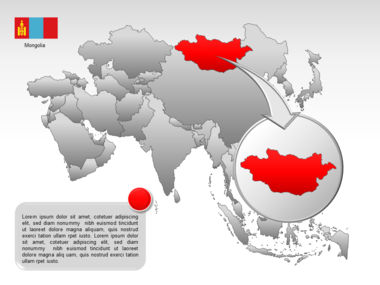 Asia PowerPoint Map, スライド 38, 00002, プレゼンテーションテンプレート — PoweredTemplate.com