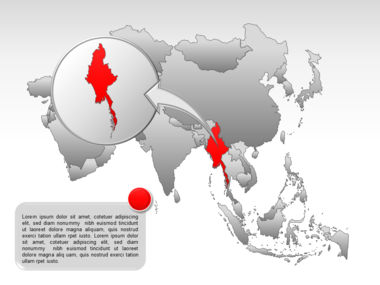 Carte PowerPoint de l'Asie, Diapositive 42, 00002, Modèles de présentations — PoweredTemplate.com
