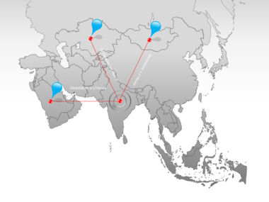 Asia PowerPoint Map, Slide 7, 00002, Modelli Presentazione — PoweredTemplate.com