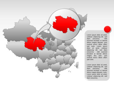 China PowerPoint Map, 슬라이드 15, 00003, 프레젠테이션 템플릿 — PoweredTemplate.com