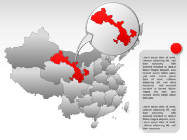 中国PowerPoint地图, 幻灯片 16, 00003, 演示模板 — PoweredTemplate.com