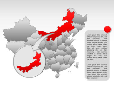 中国PowerPoint地图, 幻灯片 19, 00003, 演示模板 — PoweredTemplate.com