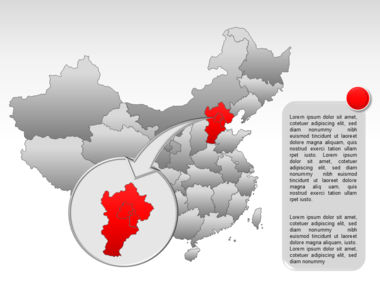 中国PowerPoint地图, 幻灯片 23, 00003, 演示模板 — PoweredTemplate.com