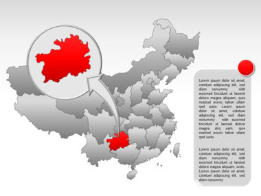 China PowerPoint Map, 슬라이드 31, 00003, 프레젠테이션 템플릿 — PoweredTemplate.com