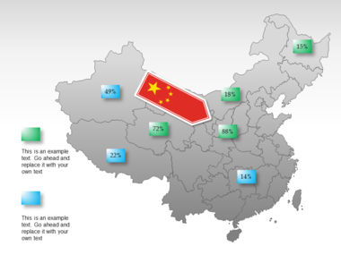 China PowerPoint Map, Slide 42, 00003, Templat Presentasi — PoweredTemplate.com