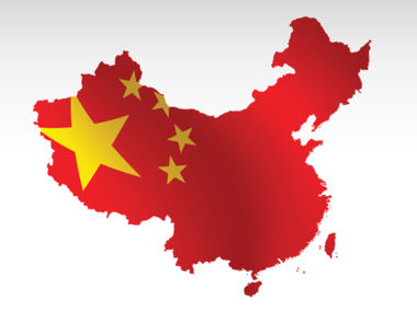 中国PowerPoint地图, 幻灯片 9, 00003, 演示模板 — PoweredTemplate.com