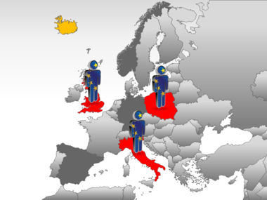Carte PowerPoint de l’Europe, Diapositive 11, 00004, Modèles de présentations — PoweredTemplate.com