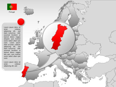 Carte PowerPoint de l’Europe, Diapositive 13, 00004, Modèles de présentations — PoweredTemplate.com