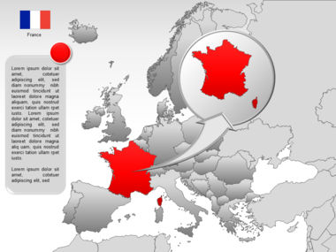 Carte PowerPoint de l’Europe, Diapositive 15, 00004, Modèles de présentations — PoweredTemplate.com