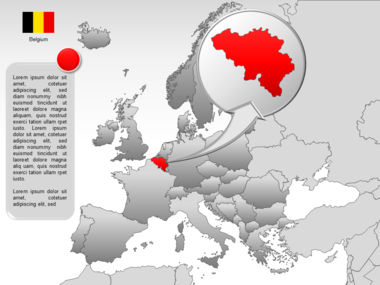 Carte PowerPoint de l’Europe, Diapositive 18, 00004, Modèles de présentations — PoweredTemplate.com