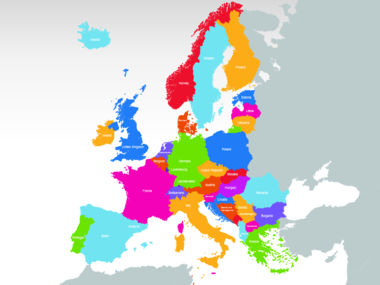 Carte PowerPoint de l’Europe, Diapositive 2, 00004, Modèles de présentations — PoweredTemplate.com