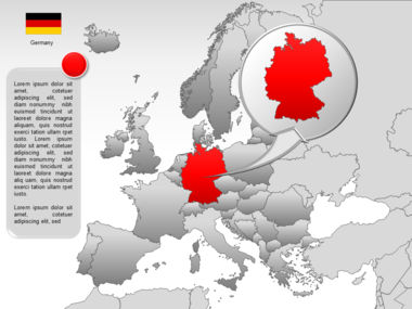 Europe PowerPoint Map, スライド 20, 00004, プレゼンテーションテンプレート — PoweredTemplate.com
