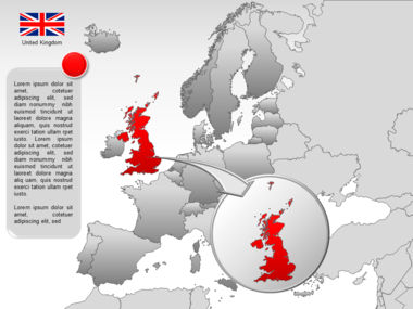 Carte PowerPoint de l’Europe, Diapositive 22, 00004, Modèles de présentations — PoweredTemplate.com