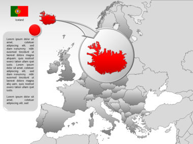 Carte PowerPoint de l’Europe, Diapositive 25, 00004, Modèles de présentations — PoweredTemplate.com