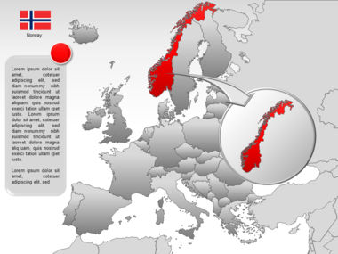 Europe PowerPoint Map, Slide 26, 00004, Templat Presentasi — PoweredTemplate.com