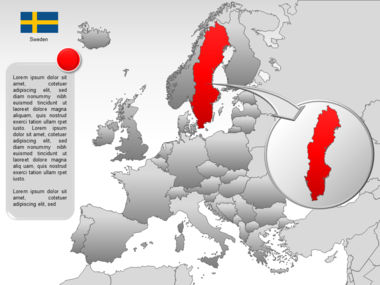 Carte PowerPoint de l’Europe, Diapositive 27, 00004, Modèles de présentations — PoweredTemplate.com