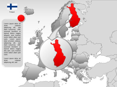 Europe PowerPoint Map, スライド 28, 00004, プレゼンテーションテンプレート — PoweredTemplate.com
