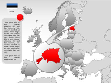 Carte PowerPoint de l’Europe, Diapositive 29, 00004, Modèles de présentations — PoweredTemplate.com
