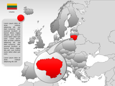Carte PowerPoint de l’Europe, Diapositive 31, 00004, Modèles de présentations — PoweredTemplate.com