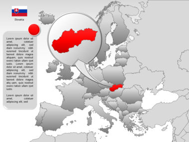 Carte PowerPoint de l’Europe, Diapositive 33, 00004, Modèles de présentations — PoweredTemplate.com