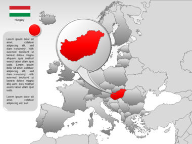 Carte PowerPoint de l’Europe, Diapositive 35, 00004, Modèles de présentations — PoweredTemplate.com