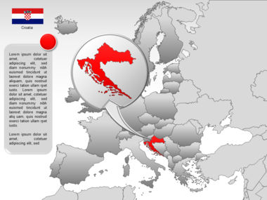 Carte PowerPoint de l’Europe, Diapositive 37, 00004, Modèles de présentations — PoweredTemplate.com