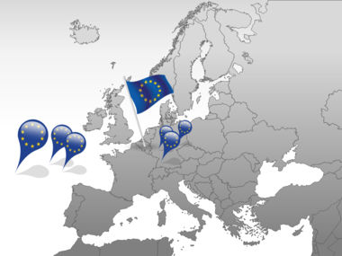 Carte PowerPoint de l’Europe, Diapositive 4, 00004, Modèles de présentations — PoweredTemplate.com