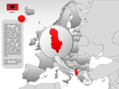 Carte PowerPoint de l’Europe, Diapositive 40, 00004, Modèles de présentations — PoweredTemplate.com