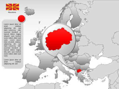 Carte PowerPoint de l’Europe, Diapositive 41, 00004, Modèles de présentations — PoweredTemplate.com